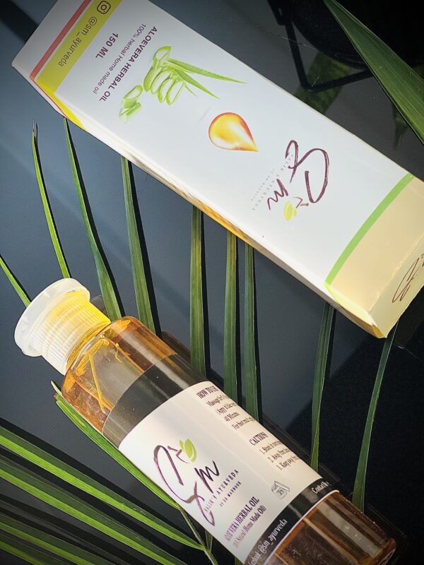 Aloe Vera Herbal Hair Oil bottle – anti hair fall & dandruff treatment